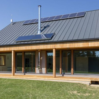 Folded tin roofing